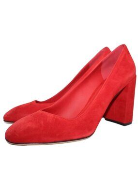 Salvatore Ferragamo 'Arezzo 85' Lipstick Red Suede Pump Heels 7.5-10 $595 Shoes